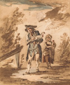Landlieden met gevogelte terugkerend van de markt door Philippe Jacques de Loutherbourg