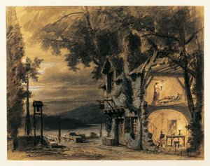 Frankrijk, Parijs, Decorontwerp voor act IV van Rigoletto door Giuseppe Verdi