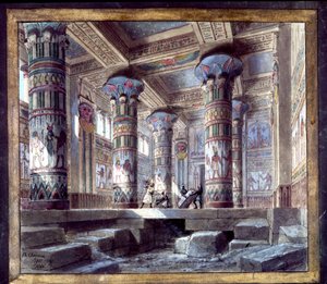 Scenografie van Philippe Chaperon voor de opera Aida van Giuseppe Verdi door Philippe Marie Chaperon