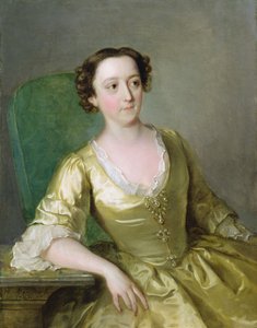 Miss Adams, ca.1741 (olieverf op doek) door Philippe Mercier