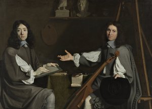 Dubbelportret van beide kunstenaars, 1654 door Philippe de Champaigne