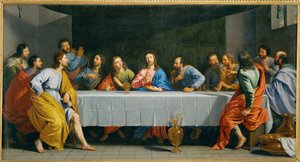 La Cene, zeg maar La petite Cene - het laatste avondmaal ... door Philippe de Champaigne