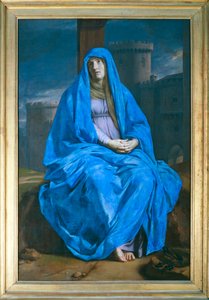 La Vierge de douleur au pied de la croix - Maagd in rouw met het kruis aan haar voeten ... door Philippe de Champaigne