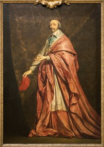 Portret van Armand Jean du Plessis Kardinaal de Richelieu door Philippe de Champaigne
