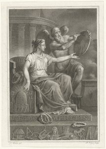 Zinnebeeldige voorstelling bij het 50-jarige bestaan van Felix Meritis, 1827 door Philippus Velijn