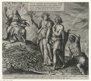 Allegorie over boetedoening en berouw door Philips Galle (attributed to workshop of)