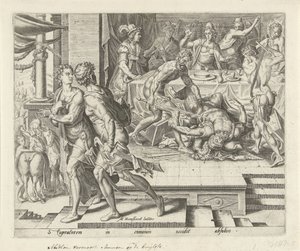 Absaloms wraak Geschiedenis van Tamar en Amnon (serie) door Philips Galle