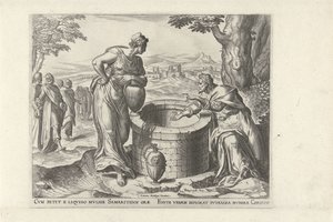 Christus en de Samaritaanse vrouw bij de bron