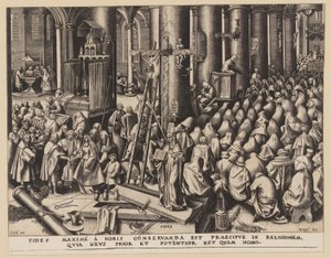 Geloof, uit De zeven deugden door Philips Galle