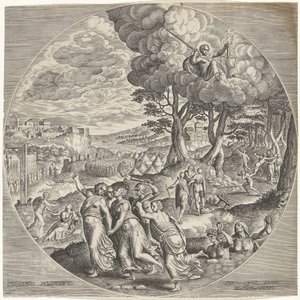 IJzeren eeuw (De vier tijdperken) door Philips Galle