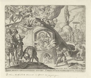 Sadrach, Mesach en Abednego worden in het vuur gegooid Geschiedenis van Sadrach, Mesach en Abednego