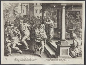 St. Paulus en de exorcisten in Efeze door Philips Galle
