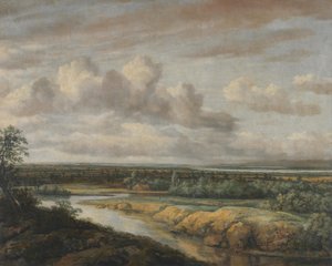 Vlak landschap door Philips Koninck