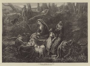Een Highland Pastoraal, in de tentoonstelling van de Royal Academy door Phillip Richard Morris