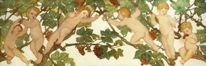 Putti die Spelen in een Wijngaard