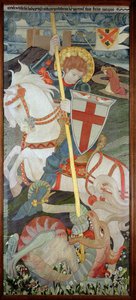 St. George Doodt De Draak, Met Una Biddend Op De Achtergrond, 1904 (borduurwerk)