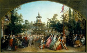 Het dansplatform in Cremorne Gardens, 1864
