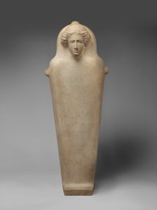 Marmeren antropoïde sarcofaag, ca. 410 v.Chr. (Parisch marmer) door Phoenician