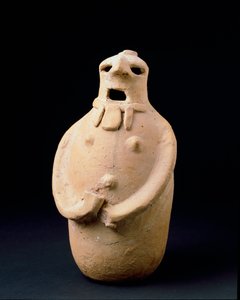 Fenicië: ovale terracotta beeldje van Isla Plana (Ibiza). 5e eeuw v.Chr. Ibiza, archeologisch museum