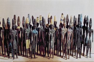 Offerbeeldjes, uit de Tempel van Obelisken, Byblos door Phoenician School