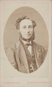 Portret van de violist en componist Camillo Sivori 1815-1894 door Photo studio Eugène Maunoury.
