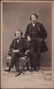 Johannes Brahms en Josef Joachim, 1867 door Photo studio J. Reiner.