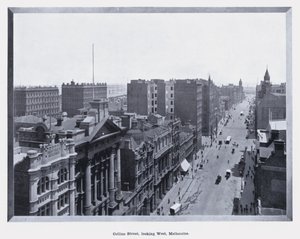 Collins Street, kijkend naar het westen, Melbourne