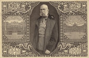 Keizer Frans Jozef I van Oostenrijk (z/w foto)