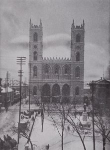 Notre Dame in de winter, Montreal door Photographer Canadian