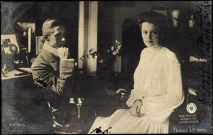Hertogin Cecilie met Willem van Pruisen door Photographer German