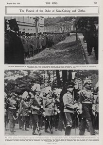 Begrafenis van Alfred, Hertog van Saksen-Coburg en Gotha, tweede zoon van koningin Victoria en prins Albert, Coburg, Duitsland door Photographer German