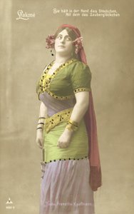Hedwig Franzillo Kauffman als Lakme (kleur foto) door Photographer German