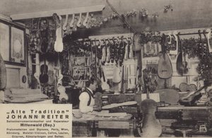 Johann Reiter, Maker en reparateur van snaarinstrumenten, Mittenwald, Beieren