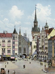 München: Marienplatz met het Oude Stadhuis