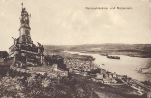 Nationaldenkmal, monument ter herdenking van de eenwording van Duitsland, Rudesheim am Rhein, Hessen door Photographer German
