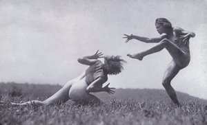 Het mooie lichaam, fysieke cultuur voor vrouwen (zwart-wit foto) door Photographer German