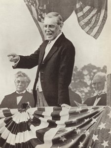 Amerikaanse president Woodrow Wilson, de drijvende kracht achter de oprichting van de Volkenbond, die er niet in slaagde zijn land te overtuigen om lid te worden