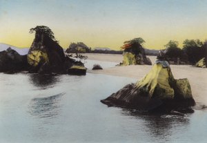 Japan, ca. 1912: Matsushima, in Binnenzee, een van de drie beroemde scènes van Japan door Photographer Japanese