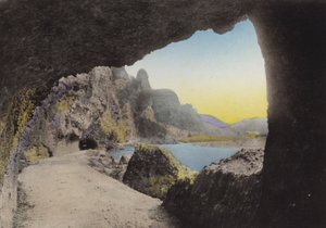 Japan, ca. 1912: Yabakei, Ohita-provincie door Photographer Japanese