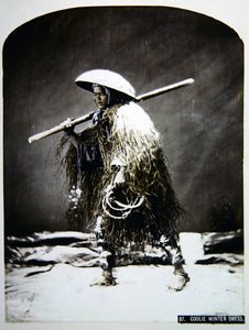 Japanse drager in zijn winterkleding door Photographer Japanese