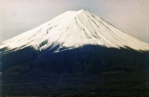 Mount Fuji, gezien vanaf Lake Kawaguchi (foto)