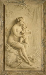 Venus en Cupido door Piat Joseph Sauvage
