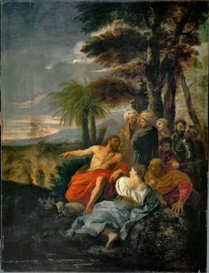Saint Jean-Baptist prechant dans le desert - Johannes de Doper predikend in de woestijn ... door Pier Francesco Mola