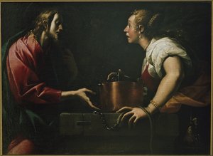 Christus en de Samaritaanse vrouw bij de bron
