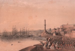 Landing van Franse troepen in Genua, Ligurië door Blaise Nicolas Le Sueur