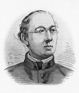 Portret van Joseph Hergenroether (1824-1890), Duitse historicus en kardinaal, en eerste kardinaal-prefect van de Vaticaanse archieven, gravure