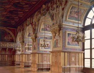 De balzaal, Chateau de Fontainebleau, Frankrijk