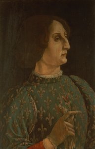 Portret van Galeazzo Mario Sforza (1444-76) c.1471 door Piero del Pollaiolo