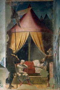 Geschiedenis van het ware kruis. De droom van Constantijn door Piero della Francesca