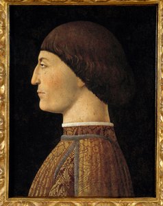 Portret van Sigismond Malatesta, Heer van Rimini (1417-1468) Schilderij door Piero della Francesca (1410/1420-1492) 1451